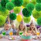12Pcs Green Hanging Tissue Paper(Dark Green,Green and Light green)